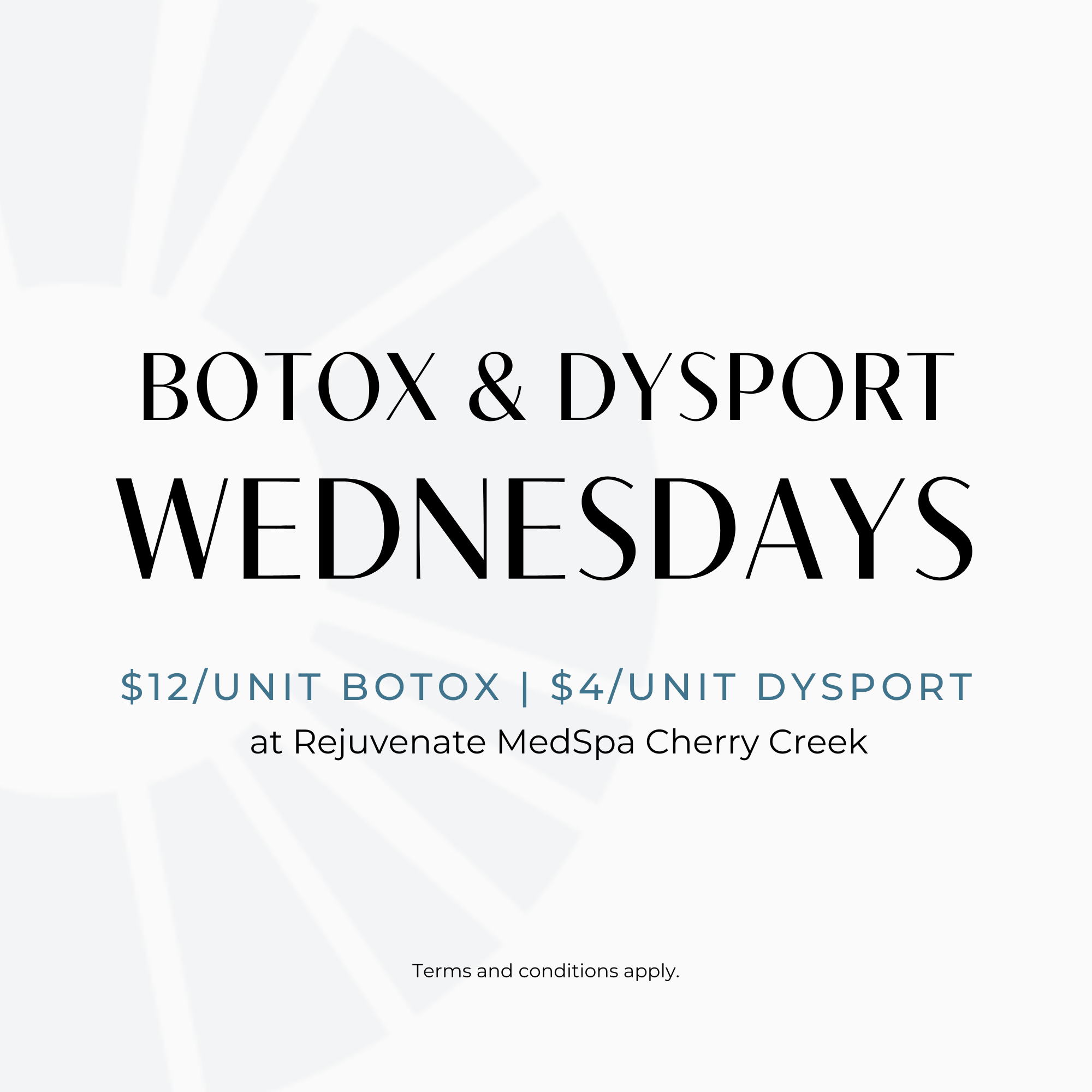 Botox + Dysport Wednesdays at Rejuvenate MedSpa Cherry Creek