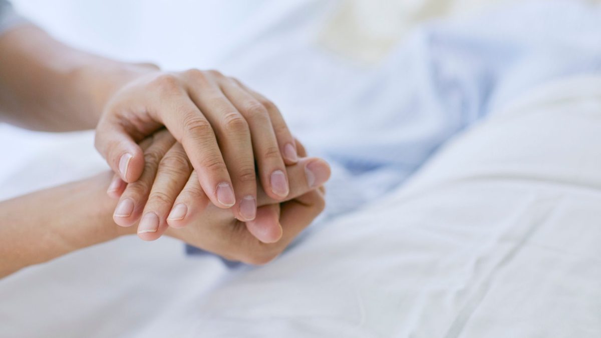 close up on hands being held